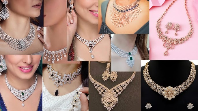 Diamond Designs jewellery set wear by women