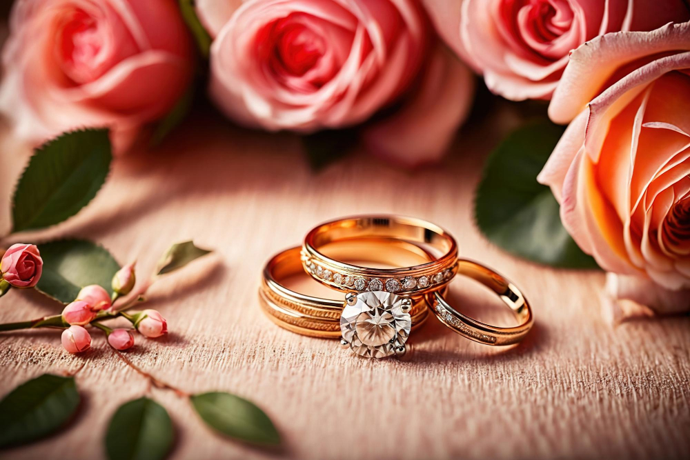 engagement rings and wedding rings